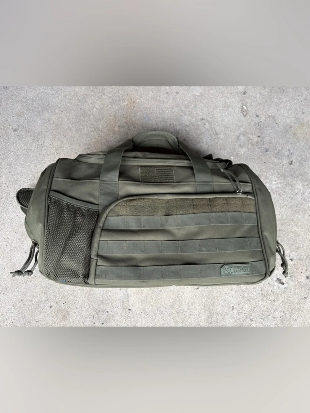 Highland Tactical Squad 1.0 green military duffel bag heavy duty travel